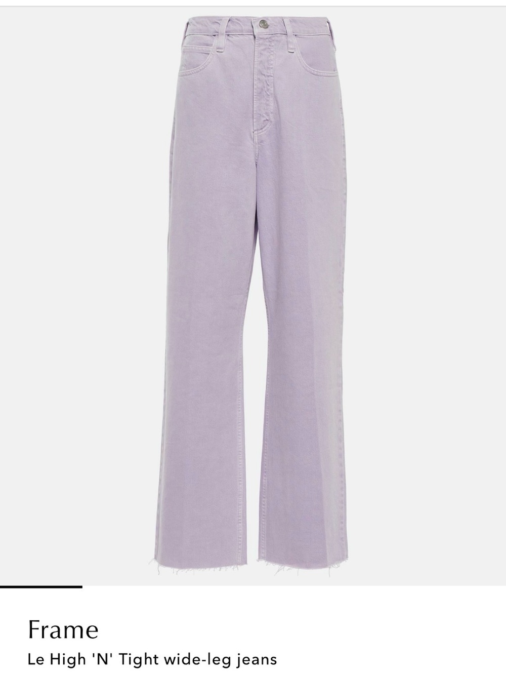 Frame Denim Wide-Leg Jeans in Lilac **coming soon**